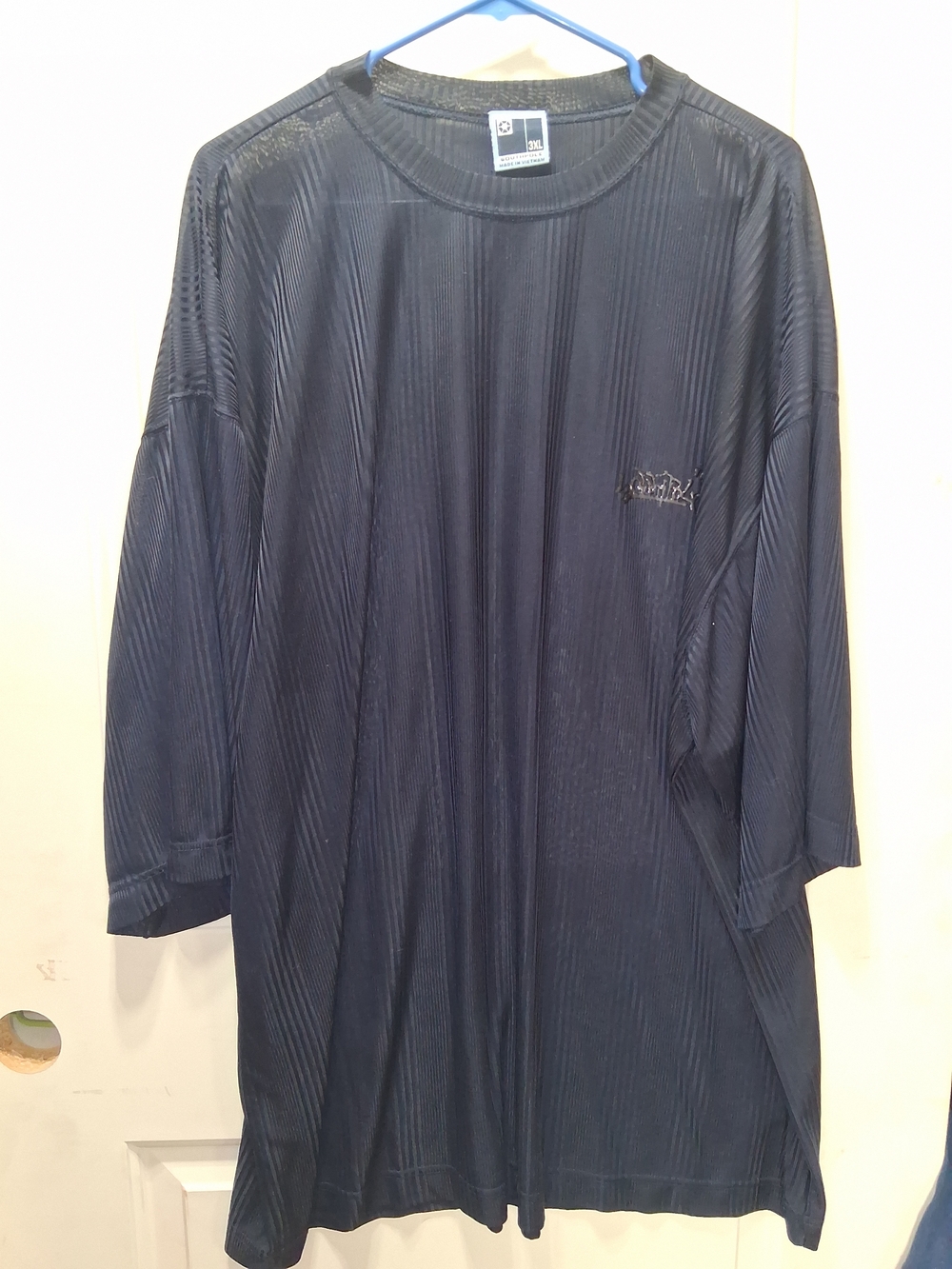 South Pole Men's Navy Textured Long Sleeve Tee